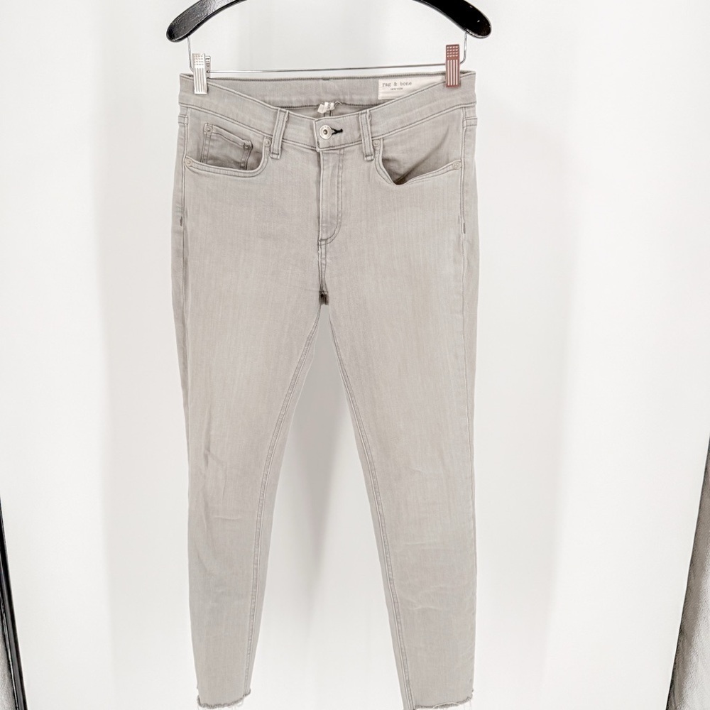 Rag and Bone Gray Ankle Skinny Jeans